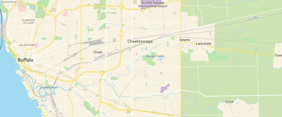 Buffalo Dumpster Rental Service Area Map